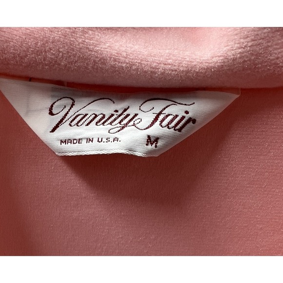 Vintage Vanity Fair Caftan Velour Muumuu House Coat Robe Size Medium Pink - Picture 5 of 5